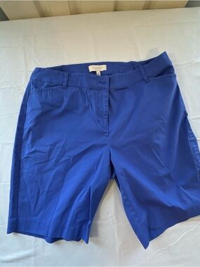 Talbots Women's Cobalt Blue Chino Bermuda Shorts